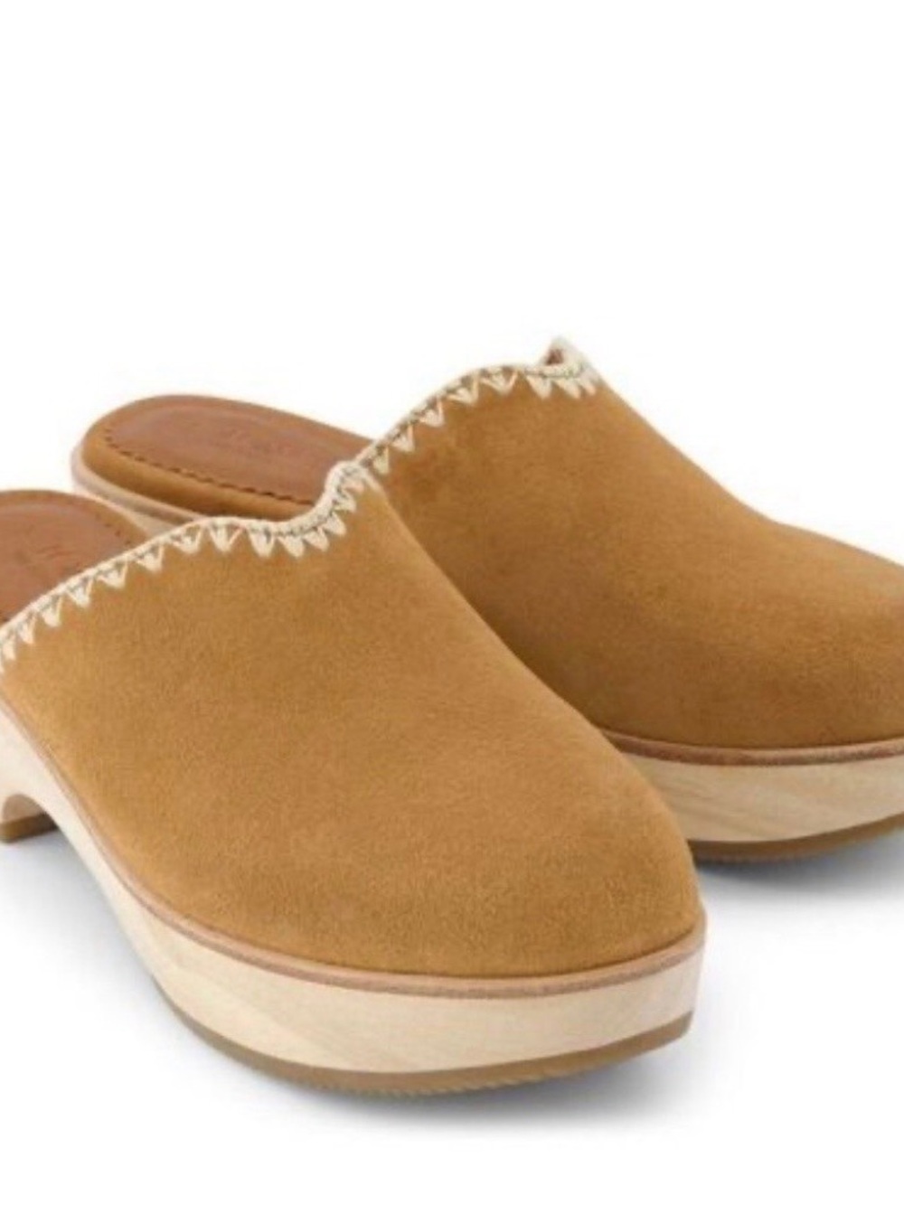 Toms Tan Suede Slip-On Clog Mule Size 8